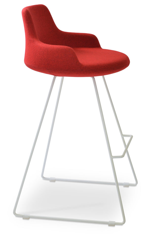 Soho Concept Dervish Wire Barstools & Counterstools – Stylish Camira Blazer Wool, 10-year Guarantee, Durable Design White,Red  Soho-concept-dining-chair-07989