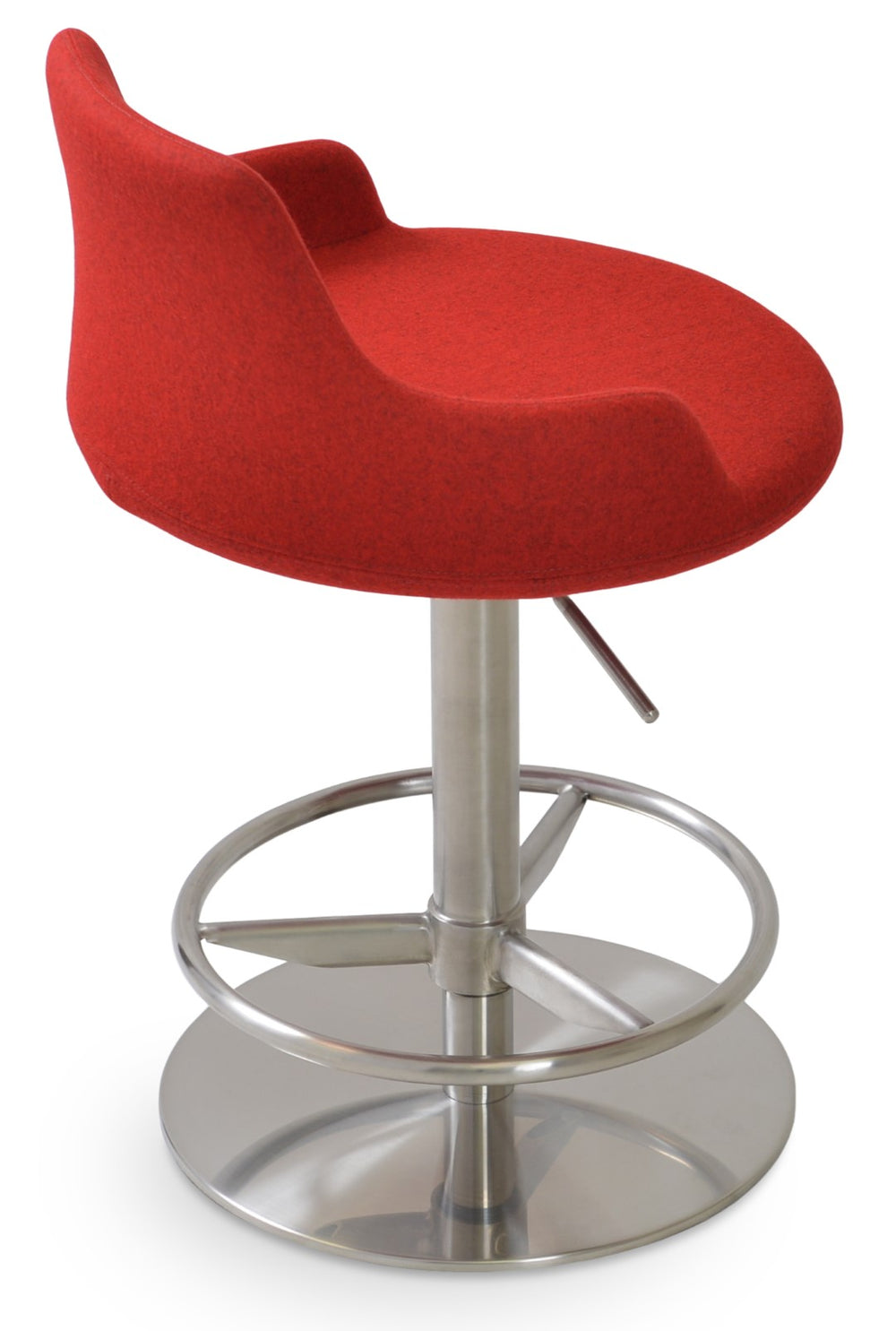Soho Concept Dervish Piston Barstools & Counterstools - Ergonomic Camira Wool Fabric, 10-year Guarantee, Stylish Design Red  Soho-concept-dining-chair-07995
