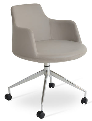 Soho Concept Dervish Stylish Spider Swivel Armchair Dining Chair With 2-year Guarantee - Soft Leatherette Comfort   Soho-concept-dining-chair-02247