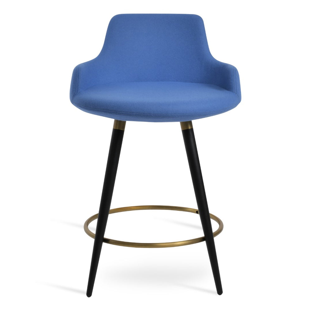 Soho Concept Dervish Ana Barstools & Counterstools - Stylish Wool Upholstered Seats With 10-year Guarantee! Black,Gold  Soho-concept-dining-chair-07809