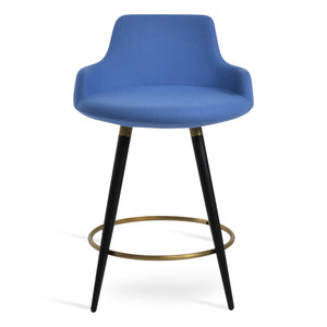 Soho Concept Dervish Ana Barstools & Counterstools - Stylish Wool Upholstered Seats With 10-year Guarantee! Black,Gold  Soho-concept-dining-chair-07809