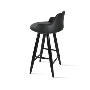 Soho Concept Dervish Baba Barstools & Counterstools - Stylish Leatherette Design, 2-year Guarantee, 350 Lbs Capacity Black  Soho-concept-dining-chair-07815