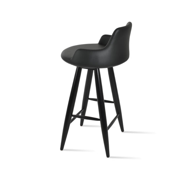 Soho Concept Dervish Baba Barstools & Counterstools - Stylish Leatherette Design, 2-year Guarantee, 350 Lbs Capacity Black  Soho-concept-dining-chair-07815