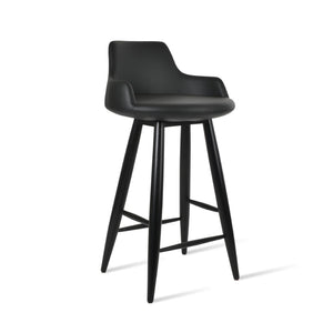 Soho Concept Dervish Baba Barstools & Counterstools - Stylish Leatherette Design, 2-year Guarantee, 350 Lbs Capacity Black  Soho-concept-dining-chair-07816