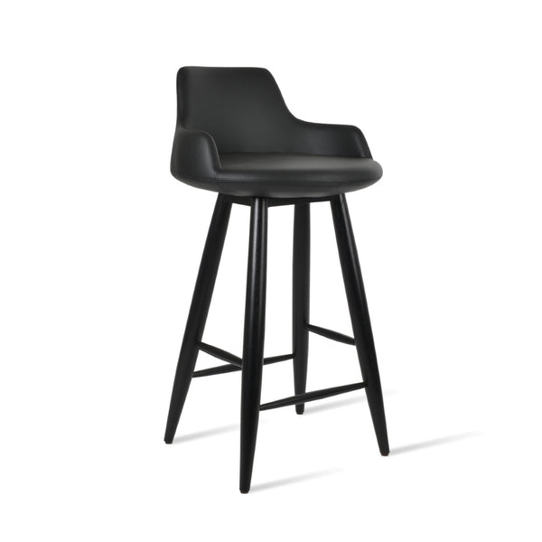 Soho Concept Dervish Baba Barstools & Counterstools - Stylish Leatherette Design, 2-year Guarantee, 350 Lbs Capacity Black  Soho-concept-dining-chair-07816