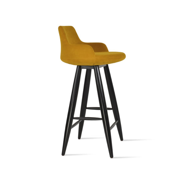 Soho Concept Dervish Baba Barstools & Counterstools - Luxurious Fabrics, Solid Wood Base, 10-year Guarantee! Black,Ash  Soho-concept-dining-chair-07813