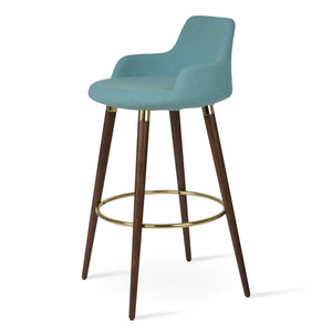 Soho Concept Dervish Star Armchair Barstools - Stylish Camira Wool Fabric, 10-year Guarantee, Modern Design! Walnut,Gold,Green  Soho-concept-dining-chair-07854