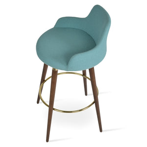 Soho Concept Dervish Wood Dining Armchair & Barstools – Premium Upholstery, 10-year Guarantee, Elegant Comfort Walnut,Gold,Green  Soho-concept-dining-chair-06674
