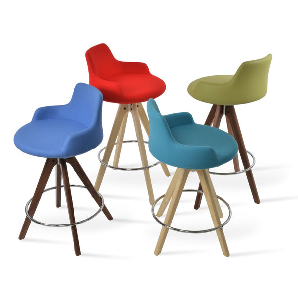 Soho Concept Dervish Pyramid Barstools & Counterstools - Premium Camira Wool, 10-year Guarantee, Stylish Design   Soho-concept-dining-chair-07829