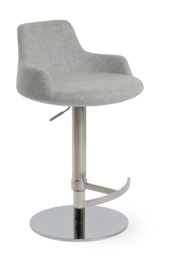 Soho Concept Brushed Stainless Steel Barstools With Camira Blazer Wool Fabric – Durable Comfort & Style Guaranteed Silver  Soho-concept-dining-chair-07840