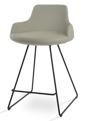 Soho Concept Dervish Mw Counter & Bar Stools - Stylish Leatherette, Memory Swivel, 2-year Guarantee, Durable Design Light Grey  Soho-concept-dining-chair-07850