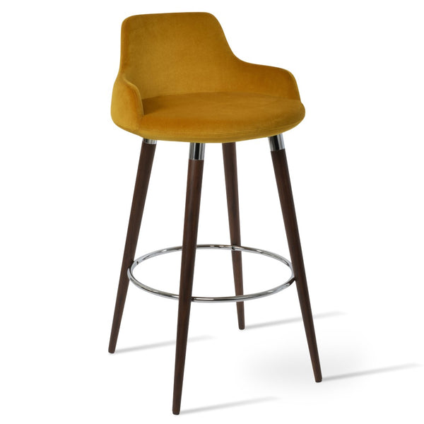 Soho Concept Dervish Large Ana Counter & Bar Stools - Modern Metal, Plush Upholstery, 10-year Guarantee, Chic Design Black,Gold  Soho-concept-dining-chair-07818