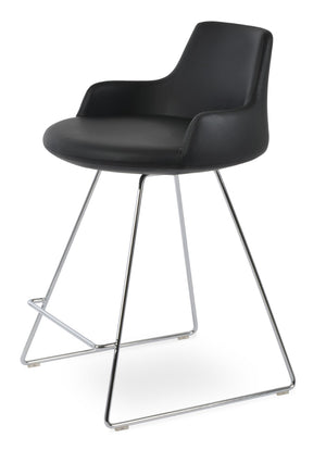 Soho Concept Dervish Galata Barstools & Counterstools - Soft Leatherette, Sturdy Steel Legs, 2-year Guarantee! Chrome,Black Steel Tubular Legs Soho-concept-dining-chair-07864