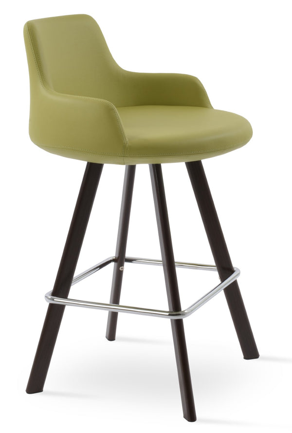 Soho Concept Dervish Sword Barstools & Counterstools - Elegant Leatherette Design, 2-year Guarantee, Supports 350 Lbs Walnut,Green  Soho-concept-dining-chair-07865