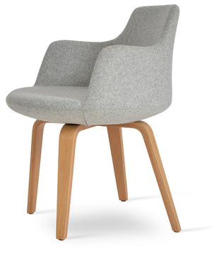 Soho Concept Dervish Mw Dining Armchair - Luxurious Boucle, Velvet & Nubuck Fabrics With 10-year Guarantee Silver Natural,Silver  Soho-concept-dining-chair-02307