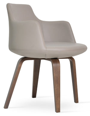 Soho Concept Dervish Plywood Armchair Dining Chair - Stylish Leatherette, Soft Walnut Finish, 2-year Guarantee! Walnut  Soho-concept-dining-chair-02309