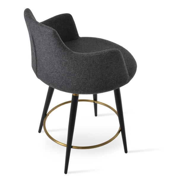 Soho Concept Brushed Stainless Steel Barstools With Camira Blazer Wool Fabric – Durable Comfort & Style Guaranteed Dark Grey,Black,Gold  Soho-concept-dining-chair-07870