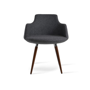 Soho Concept Brushed Stainless Steel Dining Chair With Camira Blazer Wool Upholstery – 10-year Durability Guarantee Dark Grey,Walnut  Soho-concept-dining-chair-02312