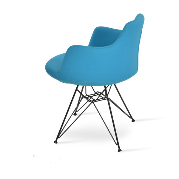Soho Concept Dervish Mw Dining Armchair - Luxurious Boucle, Velvet & Nubuck Fabrics With 10-year Guarantee Silver Turquoise,Black  Soho-concept-dining-chair-02323
