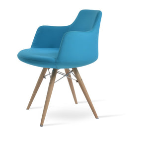 Soho Concept Dervish Mw Dining Armchair - Luxurious Boucle, Velvet & Nubuck Fabrics With 10-year Guarantee Silver Turquoise,Natural  Soho-concept-dining-chair-02329