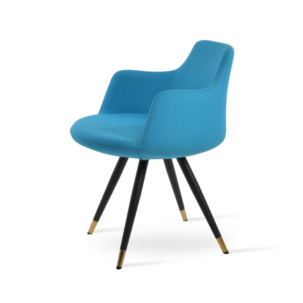 Soho Concept Dervish Star Armchair Dining Chair - Luxurious Fabrics, Versatile Finishes & 10-year Guarantee, 350 Lbs Capacity Turquoise,Black,Gold,Brass  Soho-concept-dining-chair-02332