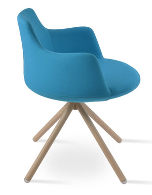 Soho Concept Dervish Mw Dining Armchair - Luxurious Boucle, Velvet & Nubuck Fabrics With 10-year Guarantee Silver Turquoise,Natural  Soho-concept-dining-chair-02325