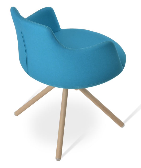 Soho Concept Dervish Mw Dining Armchair - Luxurious Boucle, Velvet & Nubuck Fabrics With 10-year Guarantee Silver Turquoise,Natural  Soho-concept-dining-chair-02325