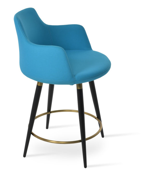 Soho Concept Dervish Large Ana Counter & Bar Stools - Modern Metal, Plush Upholstery, 10-year Guarantee, Chic Design Turquoise,Black,Gold  Soho-concept-dining-chair-07871
