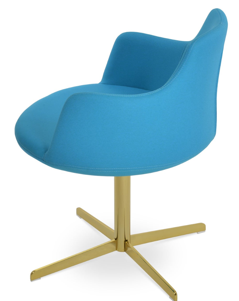 Soho Concept Dervish 4-star Swivel Armchair In Luxurious Boucle, Velvet & Nubuck Fabrics – Modern Design & Comfort Turquoise,Gold  Soho-concept-dining-chair-02324