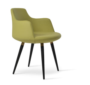 Soho Concept Dervish Ana Armchair Dining Chair - Stylish Leatherette Seat, Metal Legs, 2-year Guarantee & Durable Design Green,Black,Gold  Soho-concept-dining-chair-02341