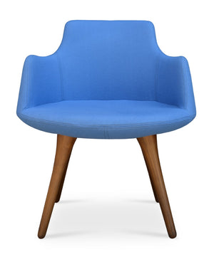 Soho Concept Dervish Wood Dining Armchair In Camira Blazer Wool - Durable, Stylish, 10-year Guarantee, 350 Lb Capacity   Soho-concept-dining-chair-02363