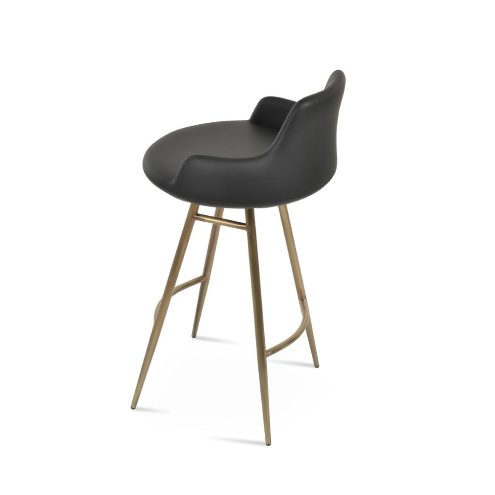 Soho Concept Dervish Galata Barstools & Counterstools - Soft Leatherette, Sturdy Steel Legs, 2-year Guarantee! Chrome,Black Steel Tubular Legs Soho-concept-dining-chair-07864