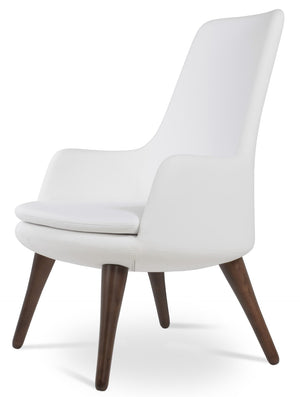 Soho Concept Dervish Lounge High Back Swivel Chair - Soft Black Ppm-fr Leatherette, 2-year Guarantee, Modern Comfort White  Soho-concept-dining-chair-13035