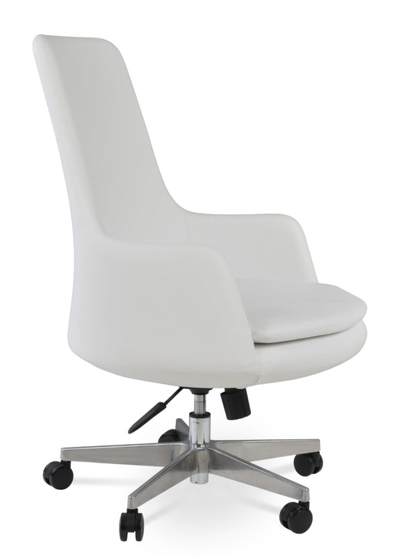 Soho Concept Dervish Arm (Ppm-fr) - Premium Leatherette Design With 2-year Warranty In Soft Black Finish White  Soho-concept-dining-chair-11742