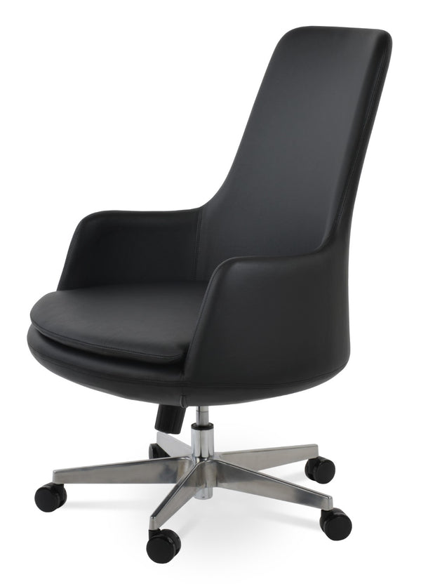 Soho Concept Dervish Arm (Ppm-fr) - Premium Leatherette Design With 2-year Warranty In Soft Black Finish Black  Soho-concept-dining-chair-11741