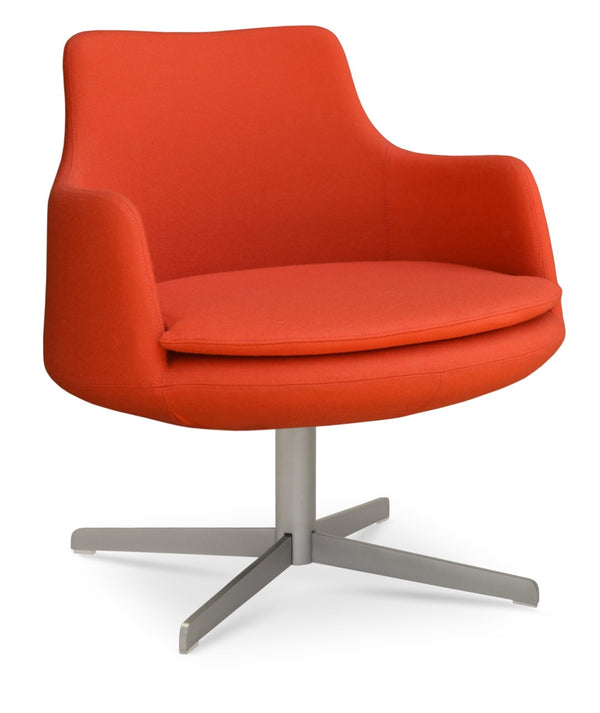 Soho Concept Dervish Lounge Chair In Orange | Premium Camira Era Wool Fabric With 10-year Guarantee Orange  Soho-concept-dining-chair-13037