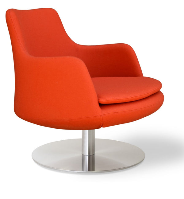 Soho Concept Dervish Lounge Orange Boucle Fabric Armchair - 10-year Guarantee With Premium Synergy Wool Blend Orange  Soho-concept-dining-chair-13045