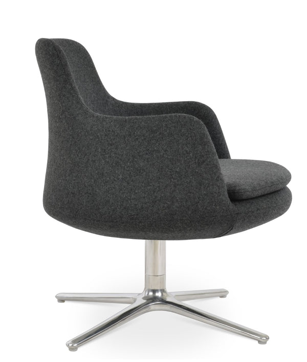 Soho Concept Dervish Lounge Deep Maroon Blazer - Premium Wool With 10-year Guarantee & Extra Loop Boucle Fabric Dark Grey  Soho-concept-dining-chair-13060