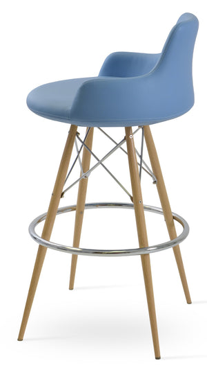 Soho Concept Dervish Mw Barstools & Counterstools – Stylish Comfort, 2-year Guarantee, Durable Ppm Leatherette, 350 Lbs Capacity Natural,Blue  Soho-concept-dining-chair-07904