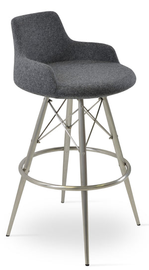 Soho Concept Dervish Mw Barstools & Counterstools - Stylish Camira Blazer Wool, 10-year Guarantee, Unique Options Dark Grey  Soho-concept-dining-chair-07906