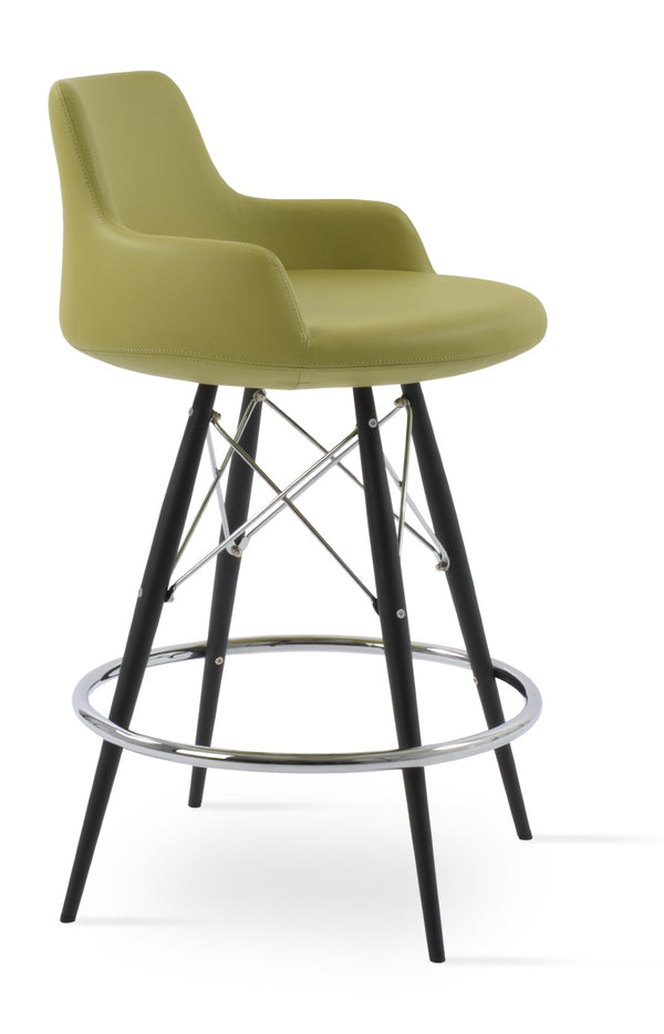 Soho Concept Dervish Mw Barstools & Counterstools – Stylish Comfort, 2-year Guarantee, Durable Ppm Leatherette, 350 Lbs Capacity Black,Green  Soho-concept-dining-chair-07891