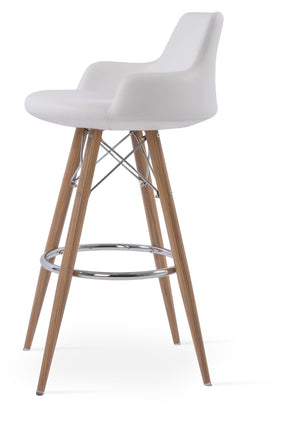 Soho Concept Dervish Mw Barstools & Counterstools – Stylish Comfort, 2-year Guarantee, Durable Ppm Leatherette, 350 Lbs Capacity Natural,White  Soho-concept-dining-chair-07886