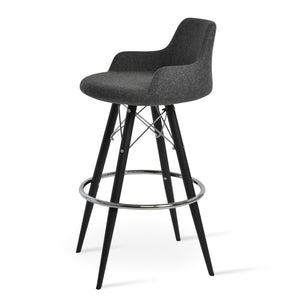 Soho Concept Dervish Mw Barstools & Counterstools - Stylish Camira Blazer Wool, 10-year Guarantee, Unique Options Black,Dark Grey  Soho-concept-dining-chair-07884