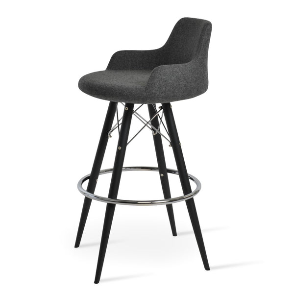 Soho Concept Dervish Mw Barstools & Counterstools - Stylish Camira Blazer Wool, 10-year Guarantee, Unique Options Black,Dark Grey  Soho-concept-dining-chair-07884