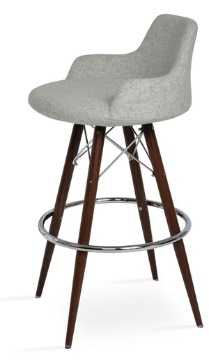 Soho Concept Dervish Mw Barstools & Counterstools - Stylish Camira Blazer Wool, 10-year Guarantee, Unique Options Walnut,Silver  Soho-concept-dining-chair-07883