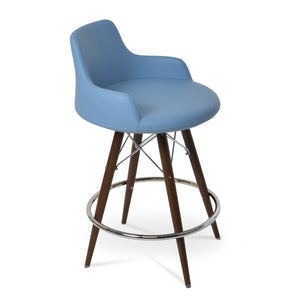 Soho Concept Dervish Mw Barstools & Counterstools – Stylish Comfort, 2-year Guarantee, Durable Ppm Leatherette, 350 Lbs Capacity Black,Blue  Soho-concept-dining-chair-07896