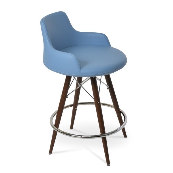 Soho Concept Dervish Mw Barstools & Counterstools – Stylish Comfort, 2-year Guarantee, Durable Ppm Leatherette, 350 Lbs Capacity Black,Blue  Soho-concept-dining-chair-07896