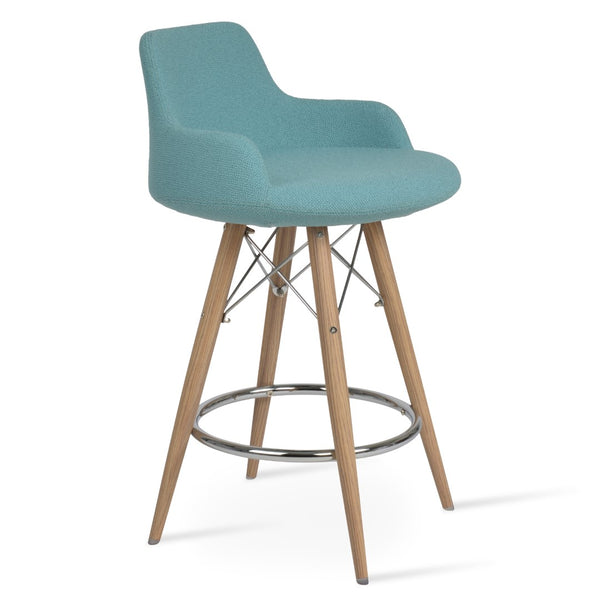 Soho Concept Dervish Mw Barstools & Counterstools - Premium Comfort, 10-year Guarantee, Genuine Leather, Green Green  Soho-concept-dining-chair-07898