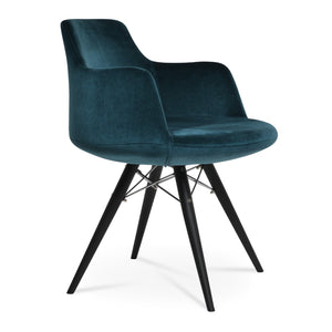 Soho Concept Dervish Mw Dining Armchair - Luxurious Boucle, Velvet & Nubuck Fabrics With 10-year Guarantee Silver Black,Green  Soho-concept-dining-chair-02383