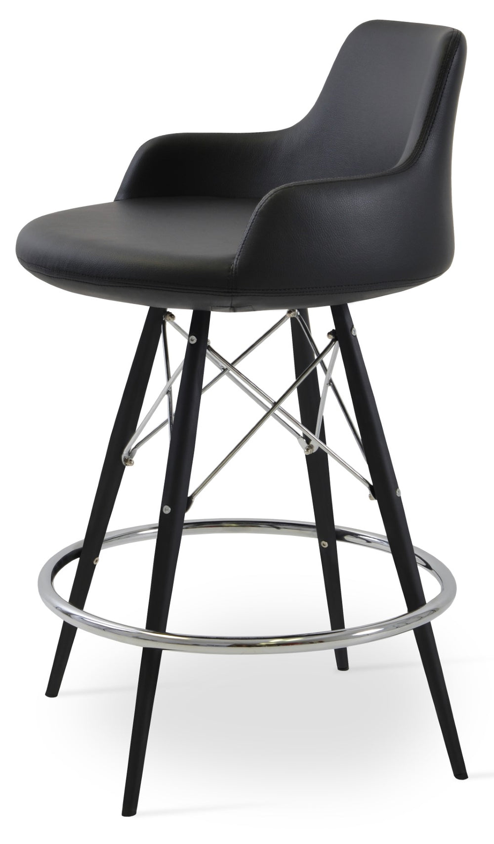 Soho Concept Dervish Mw Barstools & Counterstools – Stylish Comfort, 2-year Guarantee, Durable Ppm Leatherette, 350 Lbs Capacity Grey  Soho-concept-dining-chair-11570